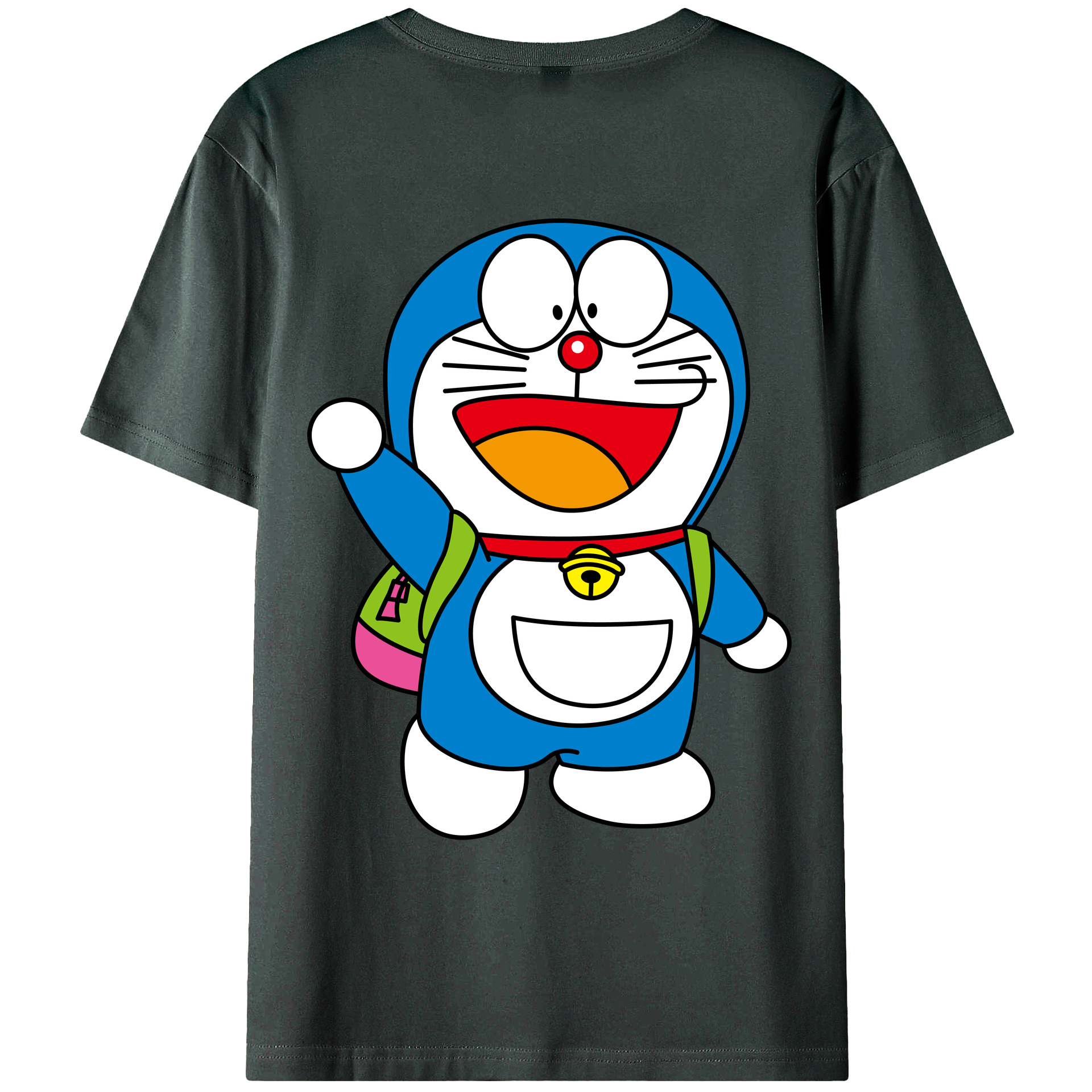 （画像用） ドラえもん Doraemon 綿100％ メンズ半袖Tシャツ（バックプリント） 通気性